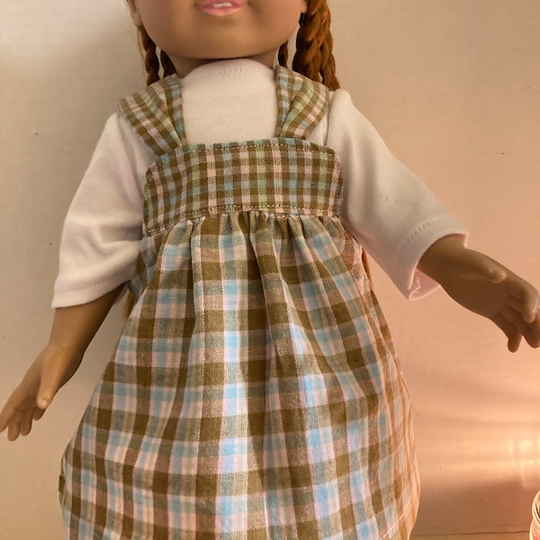 Plaid Jumper & Top for 18 inch dolls