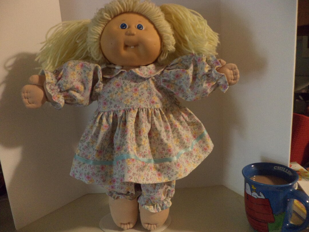 Cabbage Patch Computer Cabbage Patch Dress Set, Pink Floral Print 2 Pc. Set - Etsy