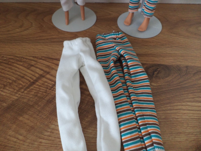 Leggings, Six Solid Colors & Stripe, Fits 11 1/2 dolls image 2