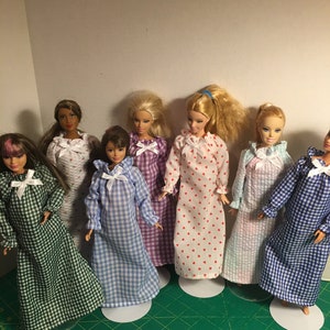Nightgown, Peasant Style, Fits 11 1/2 dolls, Ready to Ship; Fits Curvy, Tall & Petite Dolls