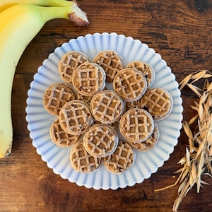 Organic Banana Bunny Waffle Treats | Natural Rabbit & Guinea Pig Treats