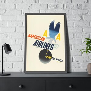 Over The World America USA Vintage Travel Poster Print Unframed Reproduction Wall Art