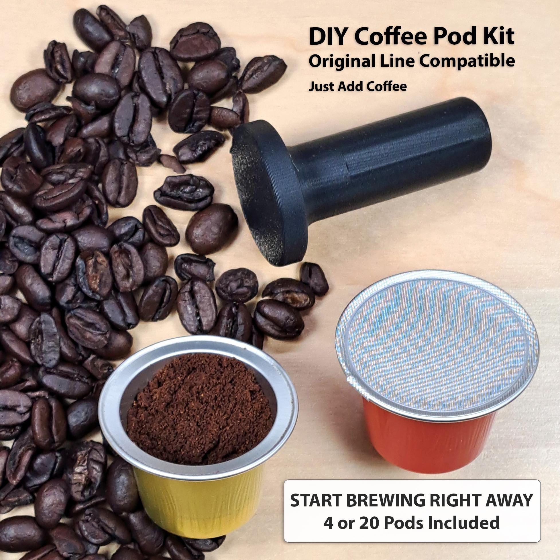 DIY Coffee Pod Kit Make Your Own Coffee Pods Includes Pods & Lids Original Line Compatible Pod Filling Kit - Etsy DIY Coffee Pod Kit Make Your Own Coffee Pods Includes Pods & Lids Original Line Compatible Pod Filling Kit - Etsy