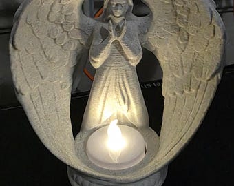angel tea light holder