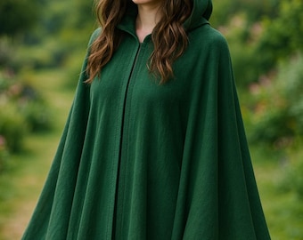Ember Cloak Sewing Pattern | PDF Cape with Hood | Fantasy & Medieval-Inspired Cloak Pattern | Lined or Unlined Options | Instant Download