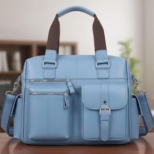 Leather Briefcase Tote Pattern | Mens Laptop Bag DIY Tutorial (PDF Download)