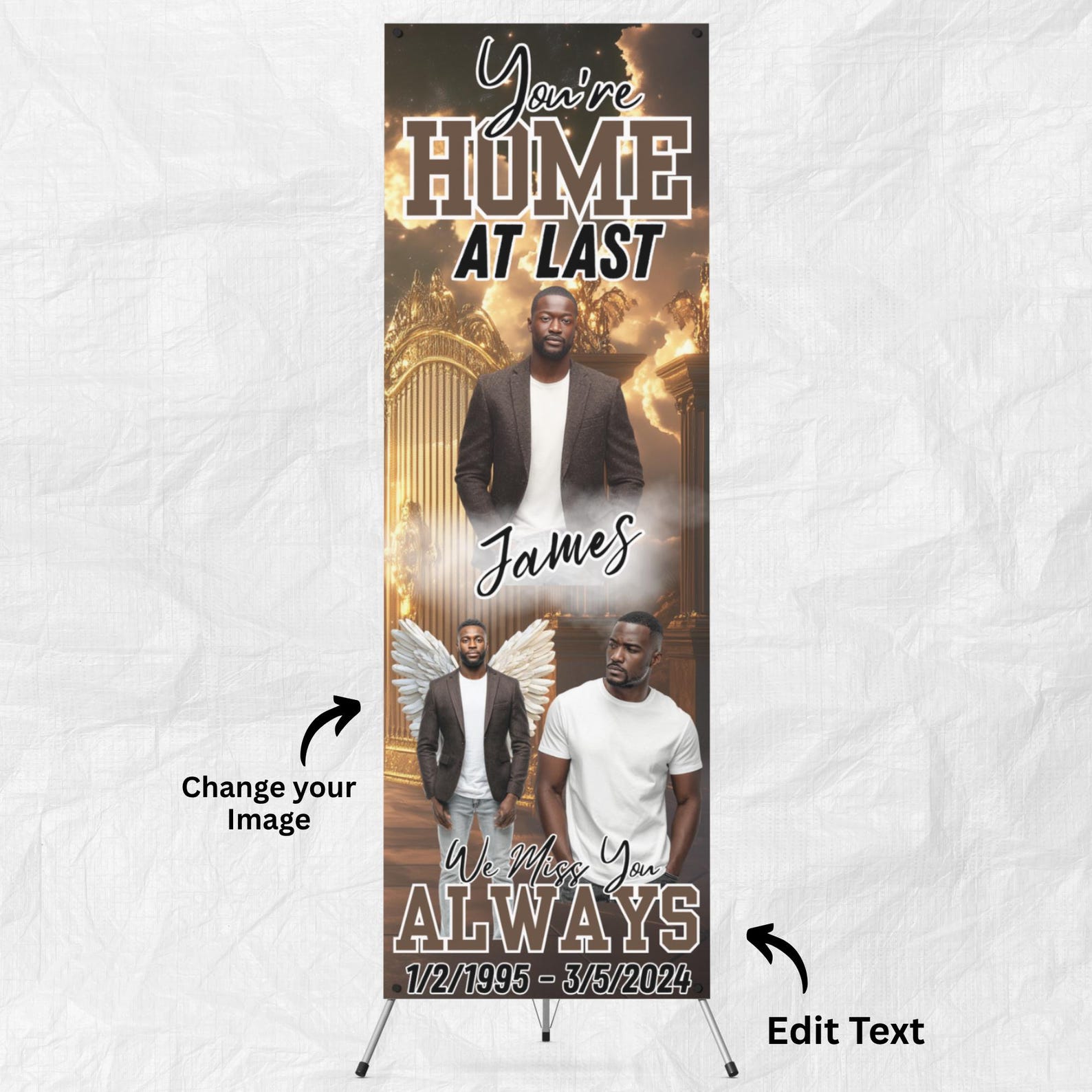 10 Memorial Editable 2x6 Banner Canva Template, in Loving Memory ...