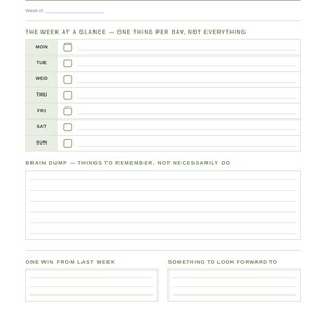 Pacchetto di agende stampabili per ADHD / Set PDF per la pianificazione giornaliera, settimanale e il monitoraggio delle abitudini / Senza data, download immediato immagine 3