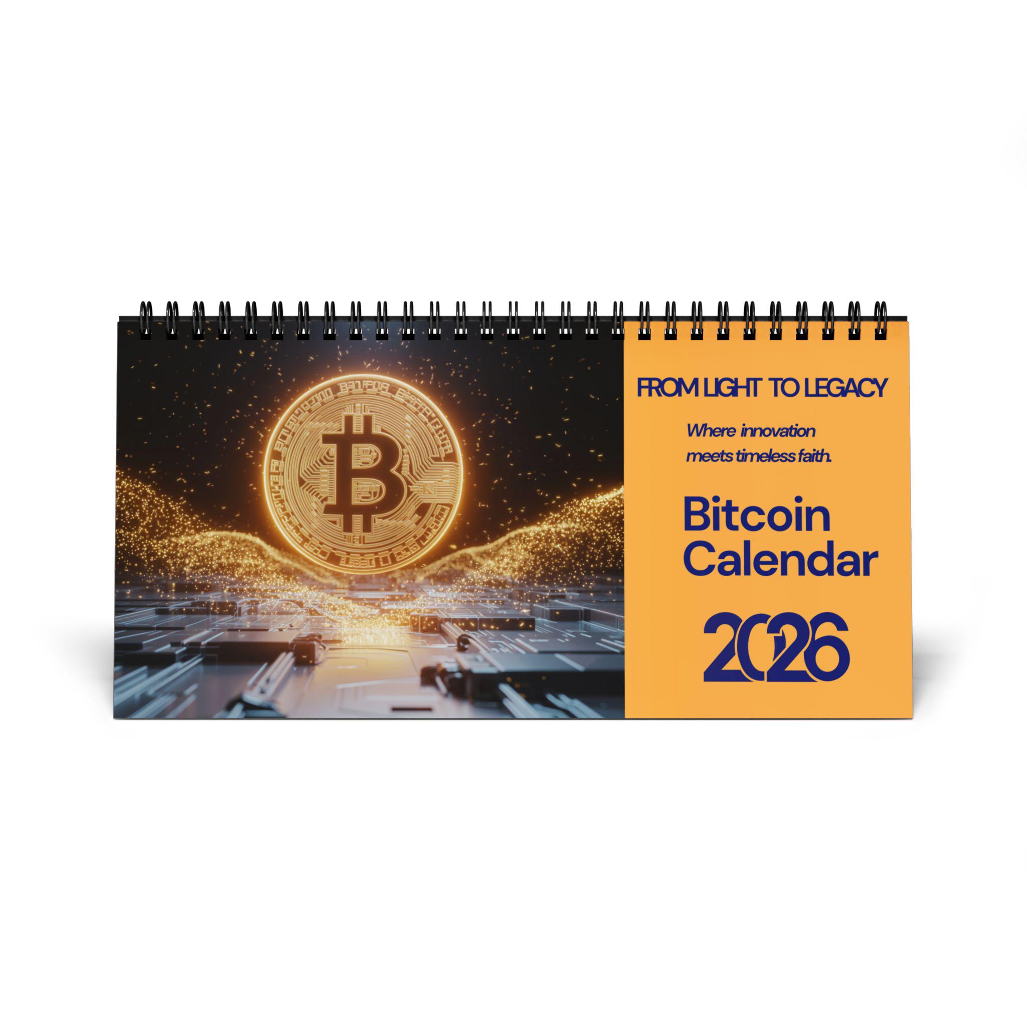 Bitcoin 2026 Desk Calendar: Cryptocurrency Art, Tech Gift