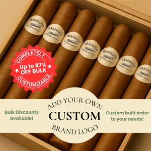 Custom Brand Logo Cigar Bands | Personalized Business Cigar Labels for Organizations and Events | Bulk Order Cigar Branding