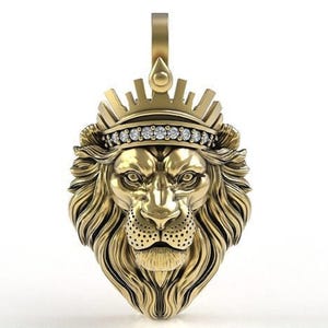 Sterling Silver Lion Head Necklace: King of the Jungle Pendant