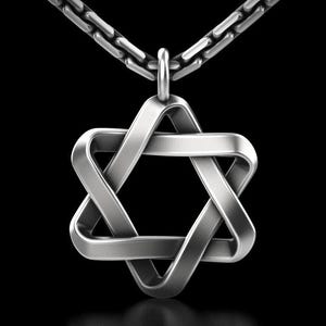 Sterling Silver Star of David Pendant Necklace: Handmade Religious Jewelry