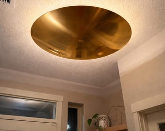 Raw Brass Sputnik Chandelier | Mid Century Modern Ceiling Light