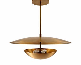 Handgefertigt Messing Pendelleuchte | Mid-Century Modern Hängelampe