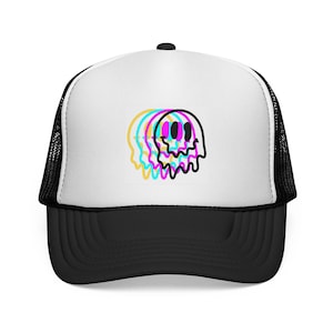 Colorful Skull Trucker Cap | Trendy Baseball Hat, Festival Fashion, Gift for Him/Her, Summer Style, Unisex Headwear