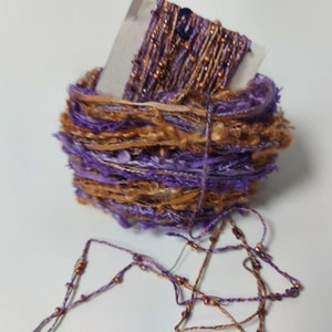 Silk hand dyed embroidery thread collection. Beaded thread Fibre art supply