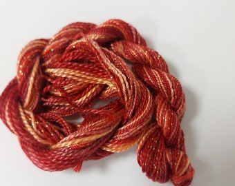 Variegated Hand dyed Embroidery thread hand dyed Perle thread Sewing thread