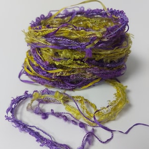 Silk Hand dyed embroidery thread. Mixed thread collection. Textile Fibre arts