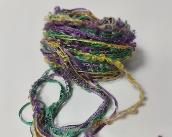 Hand dyed Silk embroidery thread. Mixed thread collection. Textile arts