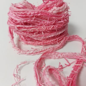 Pink Hand dyed embroidery thread. Variegated cotton thread collection