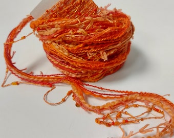 Hand dyed cotton thread collection. Novelty thread embroidery thread fibre art