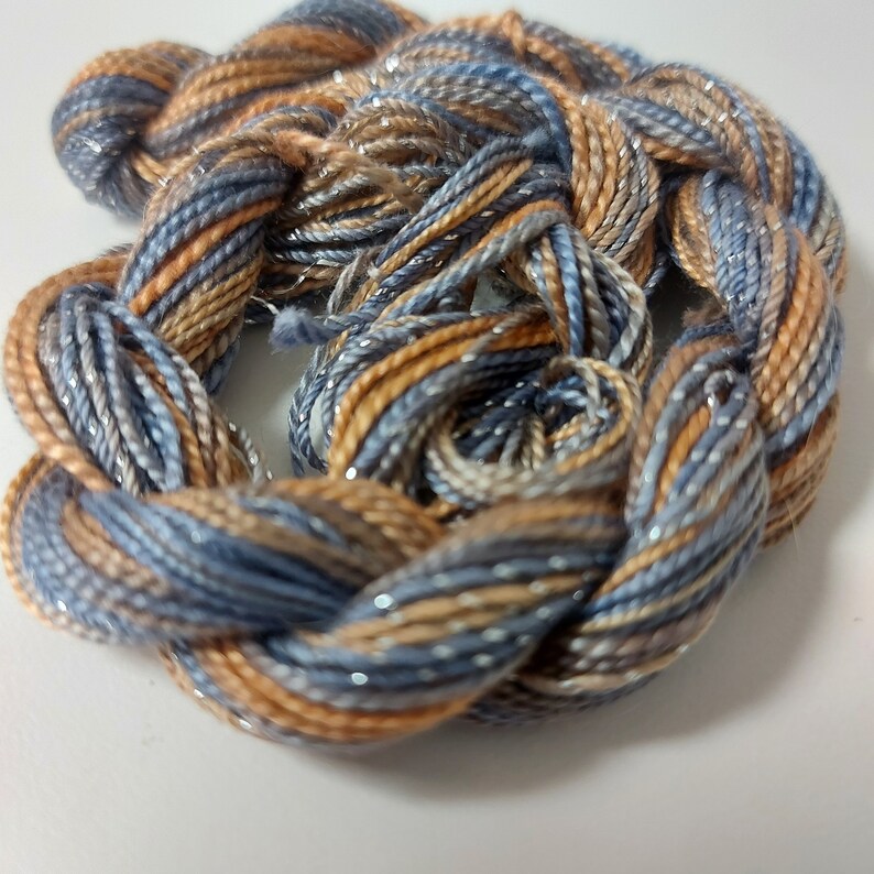 Variegated Hand dyed Embroidery thread hand dyed Perle thread Sewing thread image 2