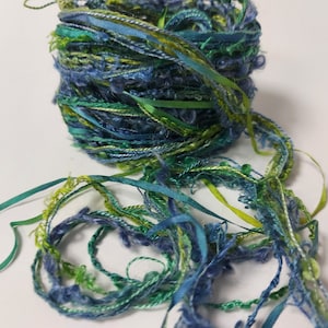 Hand dyed Silk embroidery thread. Mixed thread collection. Fibre arts