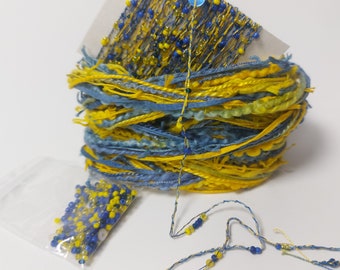 Hand dyed cotton thread collection. Novelty thread embroidery thread fibre art