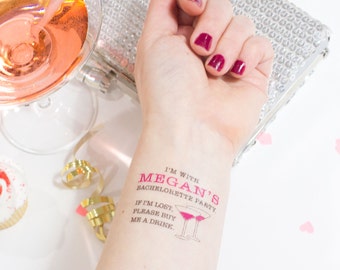 If lost Buy Me A Drink Temporary Tattoos, Bachelorette Party Favor, Custom Tattoo, Bachelorette Tattoo,  Martini, Hen Party, Fake Tattoo