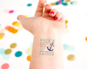 Enterrement de vie de jeune fille marin, Débardeur avant qu'elle ne jette l'ancre, EVJF Nauti, Équipage des mariées, Tatouage personnalisé, Cadeaux d'anniversaire, Let's Get Nauti
