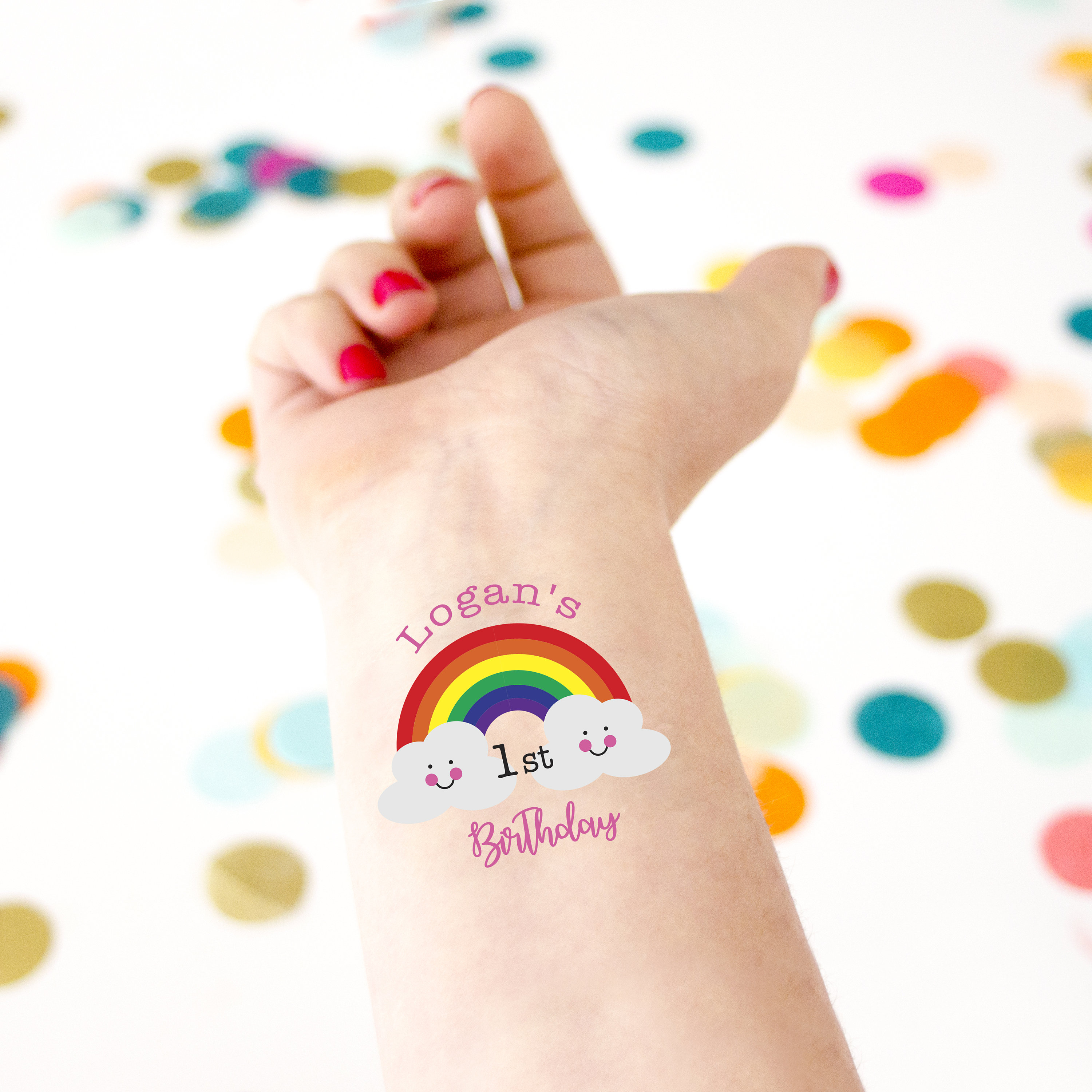 Rainbow Tattoo Stickers Temporary Tattoos for Children Face Hands Arm Body  Art Fake Tattoo for Women Tatoo Temporari Waterproof - AliExpress