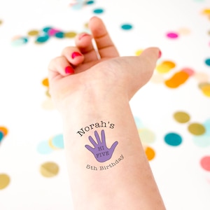 Hi Five Tattoos, High Five Party, 5th Birthday Party, Hi Five Theme, Party Tattoos, Custom Tattoos, Kids Tattoos, Temporary Tattoos