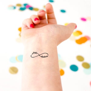 Infinity Tattoo, Wedding Tattoo, Couple Tattoo, Name Tattoo, Cursive Name Tattoo, Custom Tattoo, Personalized Tattoo, Customized Tattoo