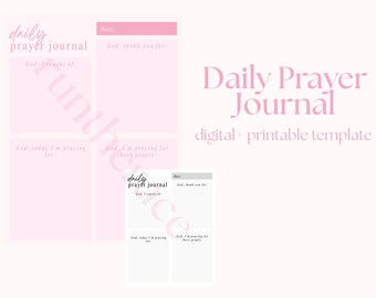 Daily Prayer Journal Template | Christian Resources | Digital Download!