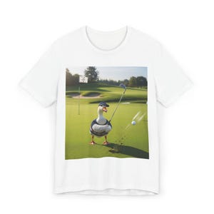 Golf Duck Unisex T-Shirt, Funny Golfing T-Shirt, Gift for Golf Lovers, Casual Tee, Gift for Him/Her