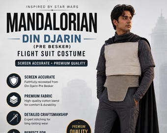 Din Djarin Pre-Besker Costume | Madalorian Cosplay Outfit | Star Wars Bounty Hunter  Soft Parts
