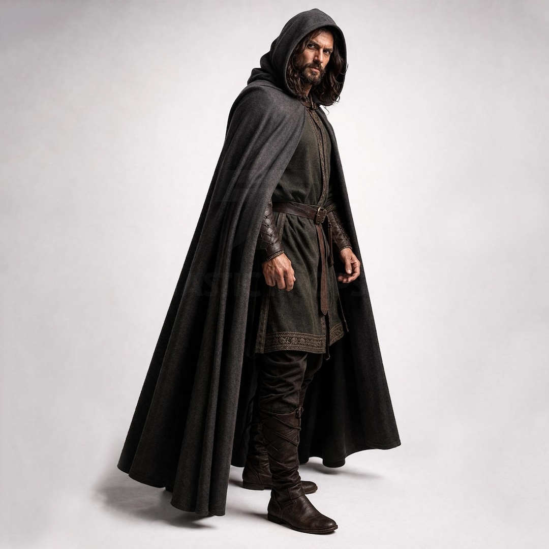 Medieval Linen Cloak | Ranger Cloak LARP Costume | Renaissance Fair ...