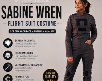 Sabine Wren Soft Part | Mandalorian Flight Suit Cosplay | Star Wars Inspired Costume
