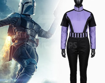 Bo-Katan Kryze Mandalorian Costume | Koska Reeves Star Wars Mandalorian Cosplay Suit | Bounty Hunter Flight Suit For Comic Con Halloween
