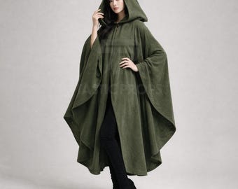 Fantasy Wizard  Cloak | LOTR Inspired Ranger Cloak   | Witch Cloak costume | Renaissance Fair Cloak  | Medieval Hooded Cloak