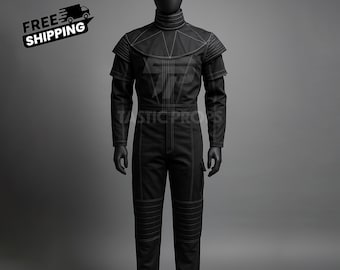 Book of Boba Fett Cosplay | Black Mando Flight Suit | Din Djarin Costume | Bounty Hunter Suit | Mandalorian Star Wars Outfit