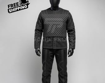 Black  Flight Suit with Flak Vest | 3-Piece Star Wars Inspired Cosplay  | Mandalorian Bounty Hunter Outfit