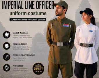 Imperial Line Officer Costume |  501st CRL Style Uniform  | Galactic Empire Cosplay