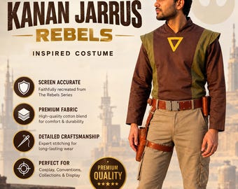 Kanan Jarrus  Costume | Star Wars  rebels Outfit |  Mandalorian  Rebels Kanan Jarrus Cosplay