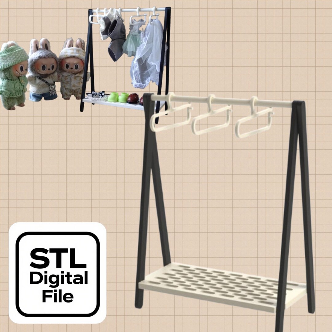 Labubu Clothes Rack Stl File , STL File for 3D Printing , 3D Print STL ...