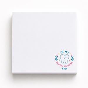 Dental Hygiene Sticky Notes | Dental Hygienist Post-it Notes | Tooth Notepad | RDH Office Supplies | Dental Assistant Gift