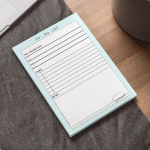 Custom To Do List Pad, Sticky Notes, Sticky Note Planner, Slim To do List, Minimalist Notepad, WFH Desk Pad, Tear Off Notepad, Notepad 4x6