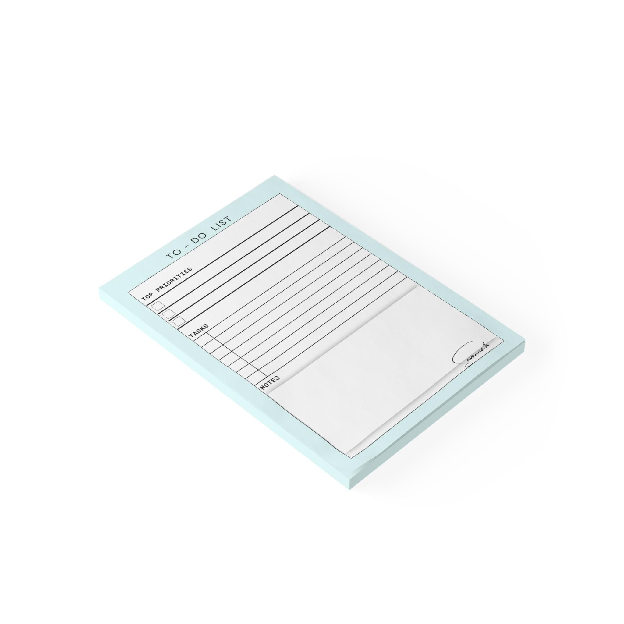 Custom to Do List Pad, Sticky Notes, Sticky Note Planner, Slim to Do ...