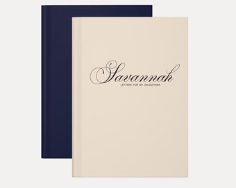 Personalized Journal Notebook, Custom Hard Cover Journal, Letters To My Daughter, Lined Pages, Quote Notebook, Custom Gift For Book Lover