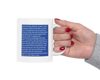 Shep Rose Text to Sienna Mug | 11oz Southern Charm Ceramic Mug